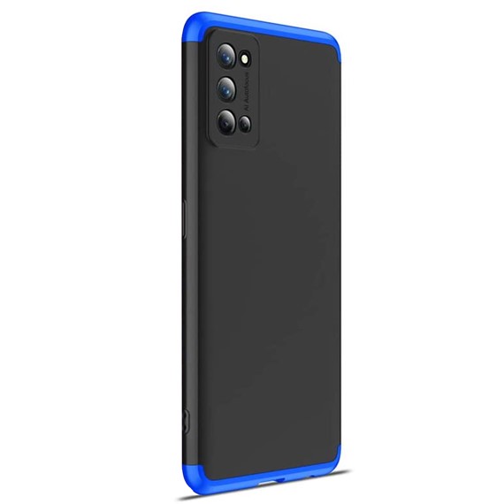Microsonic Realme 7 Pro Kılıf Double Dip 360 Protective Siyah Mavi 2