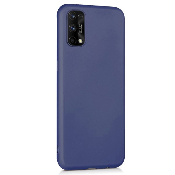 Microsonic Matte Silicone Realme 7 Pro Kılıf Lacivert 2