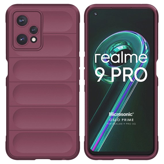 Microsonic Realme 9 Pro 5G Kılıf Oslo Prime Bordo 1