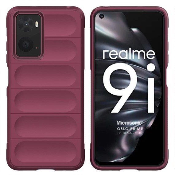 Microsonic Realme 9i 4G Kılıf Oslo Prime Bordo 1