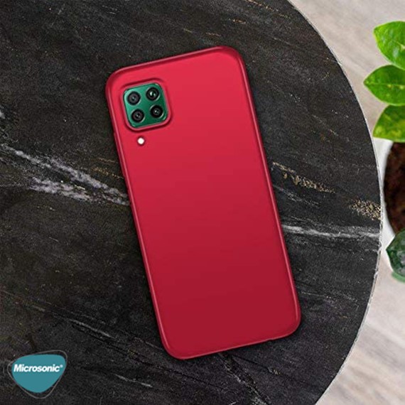 Microsonic Matte Silicone Realme C15 Kılıf Kırmızı 5