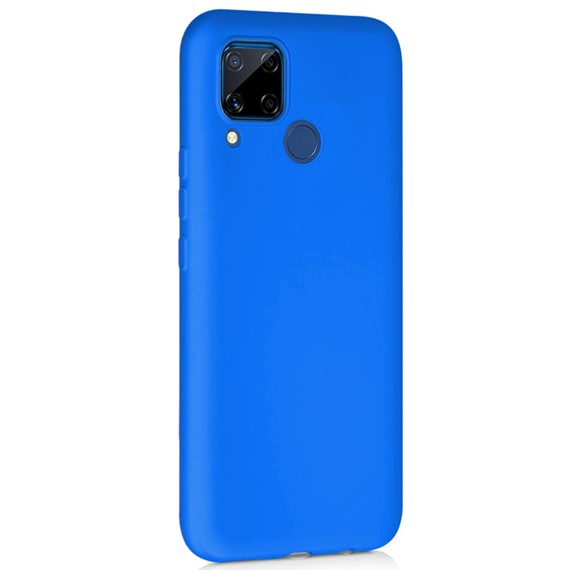 Microsonic Matte Silicone Realme C15 Kılıf Mavi 2