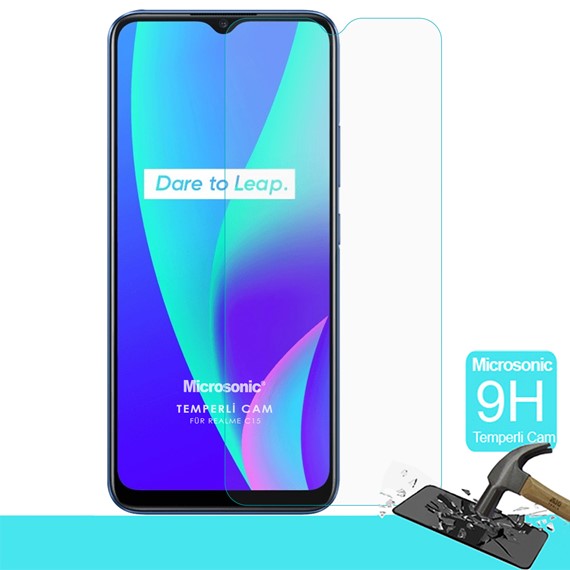 Microsonic Realme C15 Tempered Glass Screen Protector 1