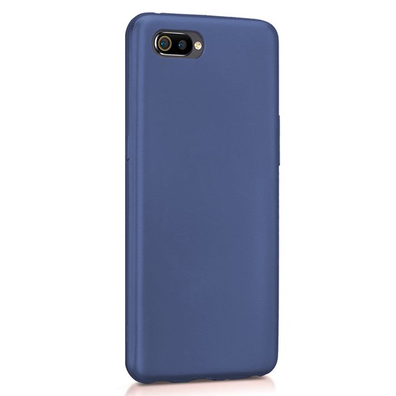 Microsonic Matte Silicone Realme C2 Kılıf Lacivert 2