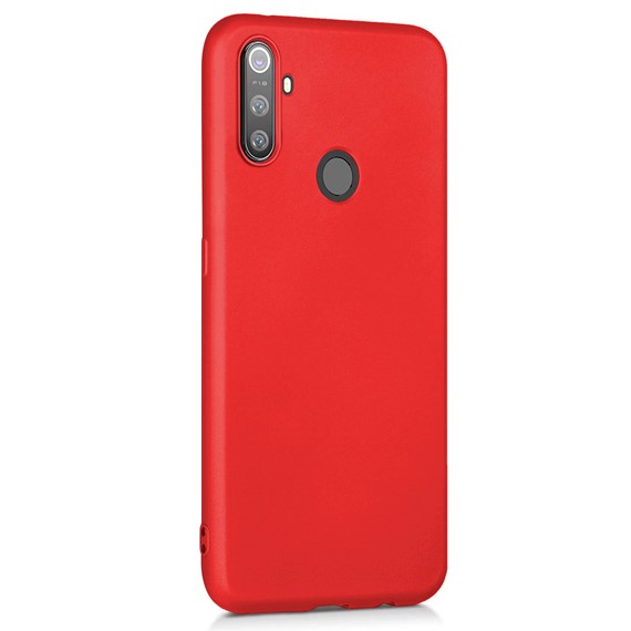 Microsonic Matte Silicone Realme C3 Kılıf Kırmızı 2