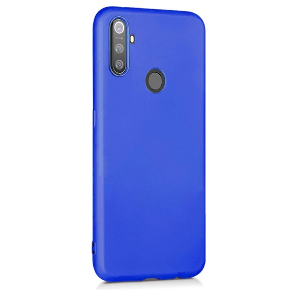 Microsonic Matte Silicone Realme C3 Kılıf Mavi 2