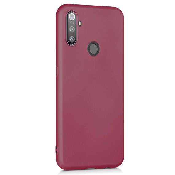 Microsonic Matte Silicone Realme C3 Kılıf Mor 2