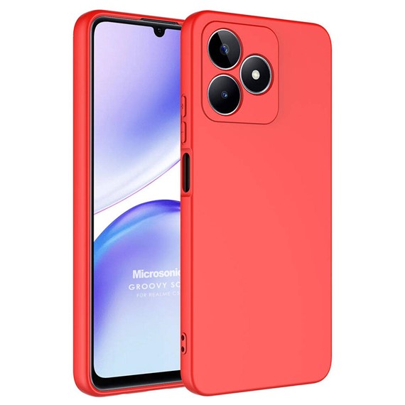 Microsonic Realme C53 Kılıf Groovy Soft Kırmızı 1