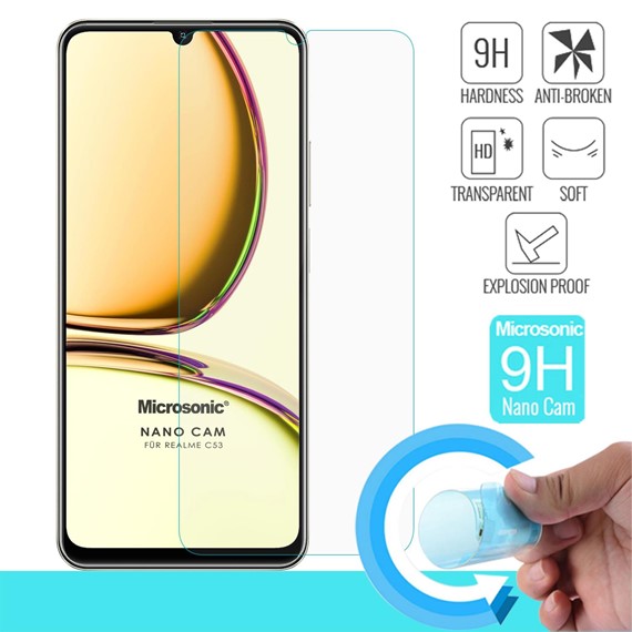Microsonic Realme C53 Nano Glass Cam Ekran Koruyucu 2