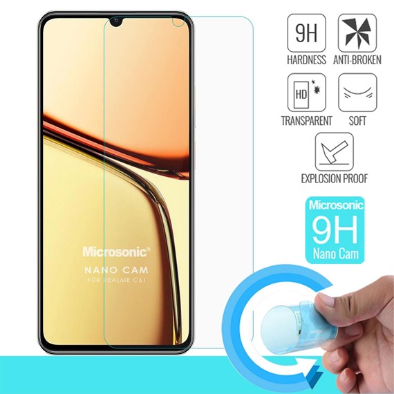 Microsonic Realme C61 Nano Glass Cam Ekran Koruyucu 2