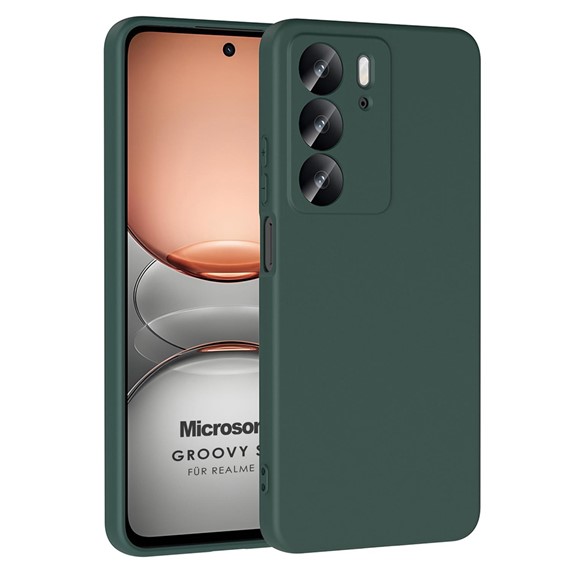 Microsonic Realme C75 Kılıf Groovy Soft Koyu Yeşil 1