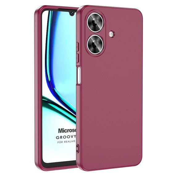 Microsonic Realme Note 60 Kılıf Groovy Soft Mor 1