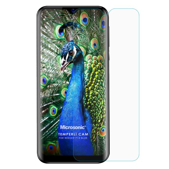 Microsonic Reeder P13 Blue Tempered Glass Cam Ekran Koruyucu 2