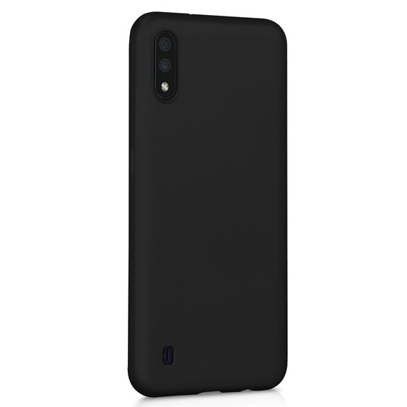 Microsonic Matte Silicone Samsung Galaxy A01 Kılıf Siyah 2