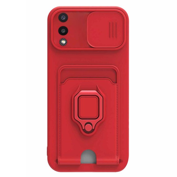 Microsonic Samsung Galaxy A02 Kılıf Multifunction Silicone Kırmızı 2