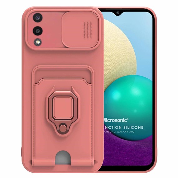 Microsonic Samsung Galaxy A02 Kılıf Multifunction Silicone Pembe 1