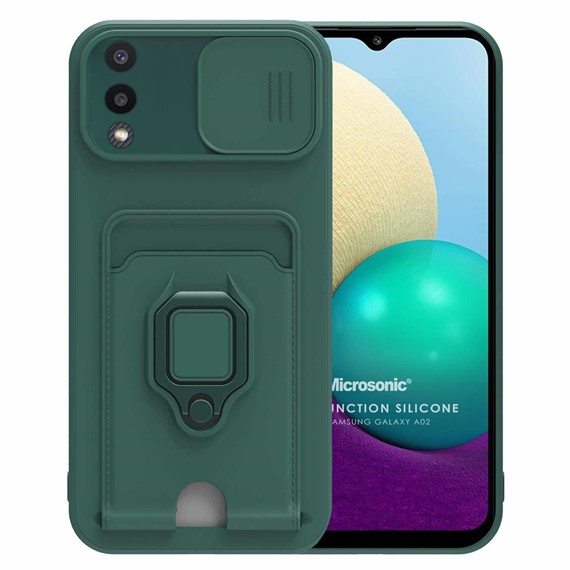 Microsonic Samsung Galaxy A02 Kılıf Multifunction Silicone Yeşil 1