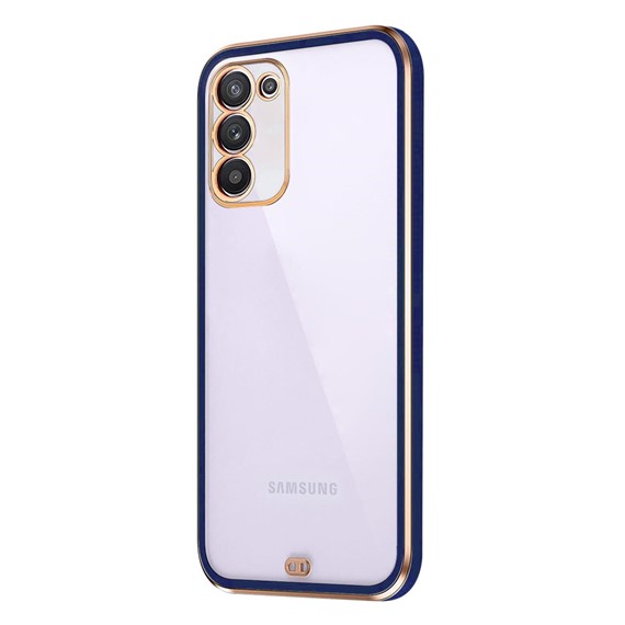 Microsonic Samsung Galaxy A02S Kılıf Laser Plated Soft Lacivert 2