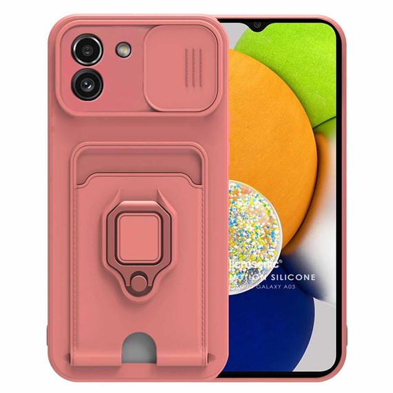 Microsonic Samsung Galaxy A03 Kılıf Multifunction Silicone Pembe 1