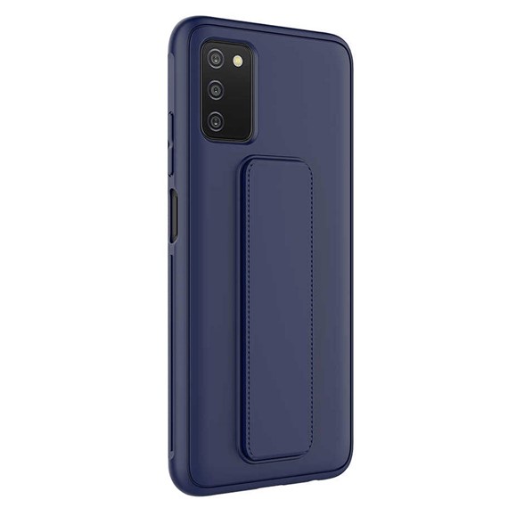 Microsonic Samsung Galaxy A03S Kılıf Hand Strap Lacivert 2