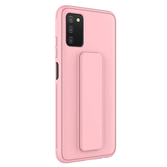 Microsonic Samsung Galaxy A03S Kılıf Hand Strap Pembe 2