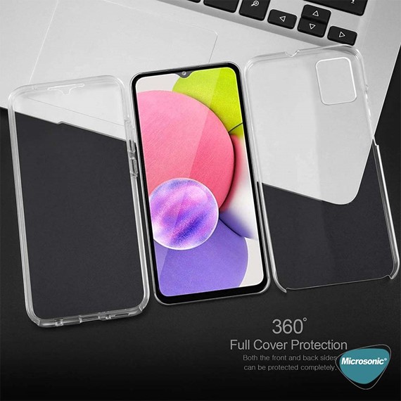 Microsonic Samsung Galaxy A04 Kılıf 6 Tarafı Tam Full Koruma 360 Clear Soft Şeffaf 2