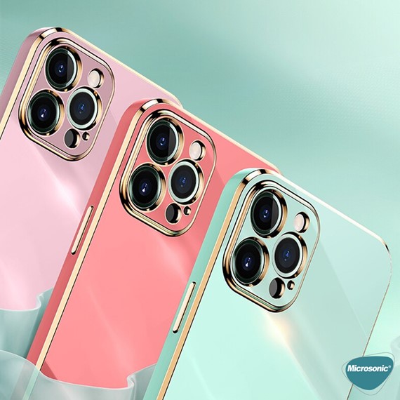 Microsonic Apple iPhone 14 Pro Max Kılıf Olive Plated Pembe 2