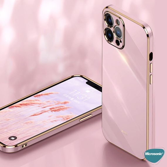 Microsonic Apple iPhone 14 Pro Max Kılıf Olive Plated Pembe 4