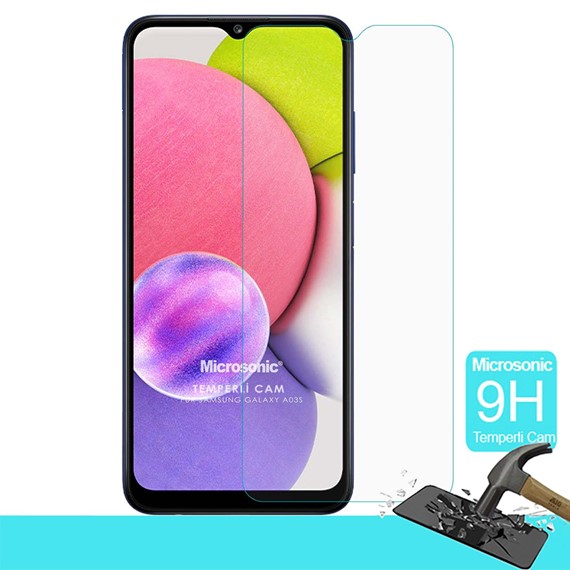 Microsonic Samsung Galaxy A03s Tempered Glass Cam Ekran Koruyucu 1