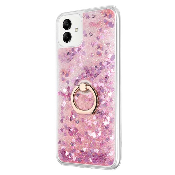 Microsonic Samsung Galaxy A04 Kılıf Glitter Liquid Holder Pembe 2