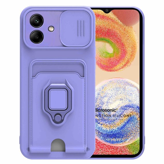 Microsonic Samsung Galaxy A04 Kılıf Multifunction Silicone Lila 1