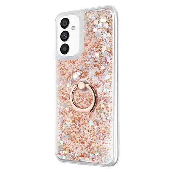 Microsonic Samsung Galaxy A04S Kılıf Glitter Liquid Holder Gold 2