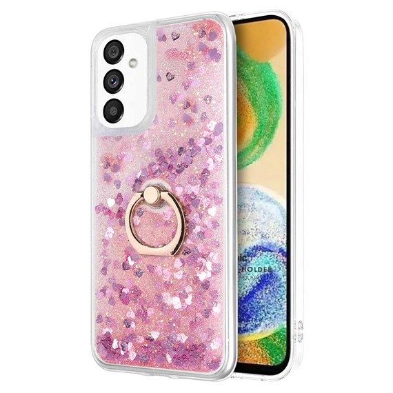 Microsonic Samsung Galaxy A13 5G Kılıf Glitter Liquid Holder Pembe 1