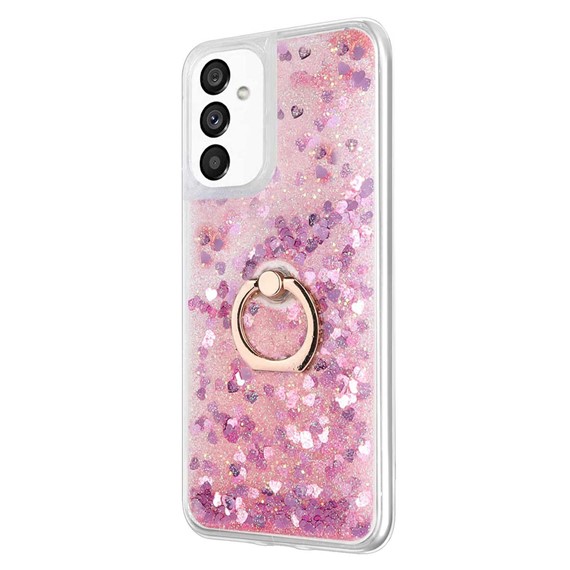 Microsonic Samsung Galaxy A04S Kılıf Glitter Liquid Holder Pembe 2