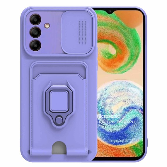 Microsonic Samsung Galaxy A04S Kılıf Multifunction Silicone Lila 1