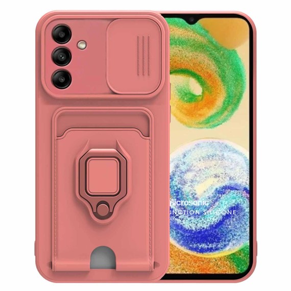 Microsonic Samsung Galaxy A04S Kılıf Multifunction Silicone Pembe 1