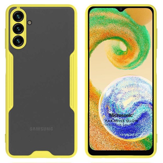 Microsonic Samsung Galaxy A04S Kılıf Paradise Glow Sarı 1