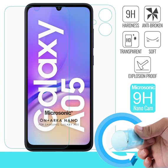 Microsonic Samsung Galaxy A05 Ön Arka Nano Cam Ekran Koruyucu 2
