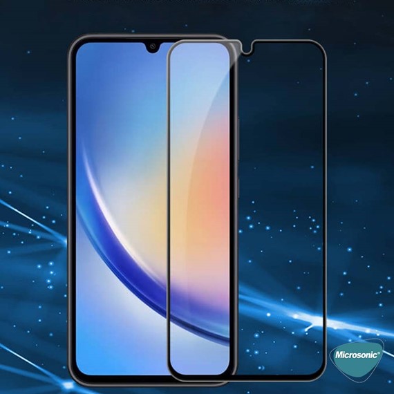 Microsonic Xiaomi Redmi A3 Tam Kaplayan Temperli Cam Ekran Koruyucu Siyah 3
