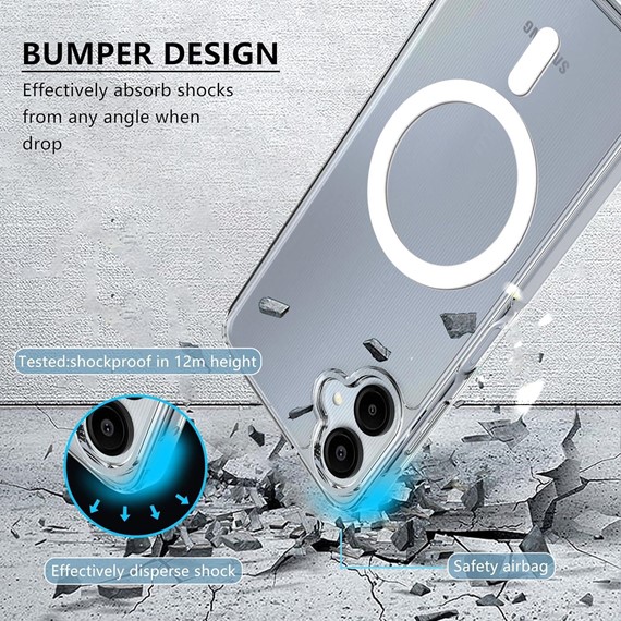 Microsonic Samsung Galaxy A06 Kılıf MagSafe Clear Sararmaz Şeffaf 1