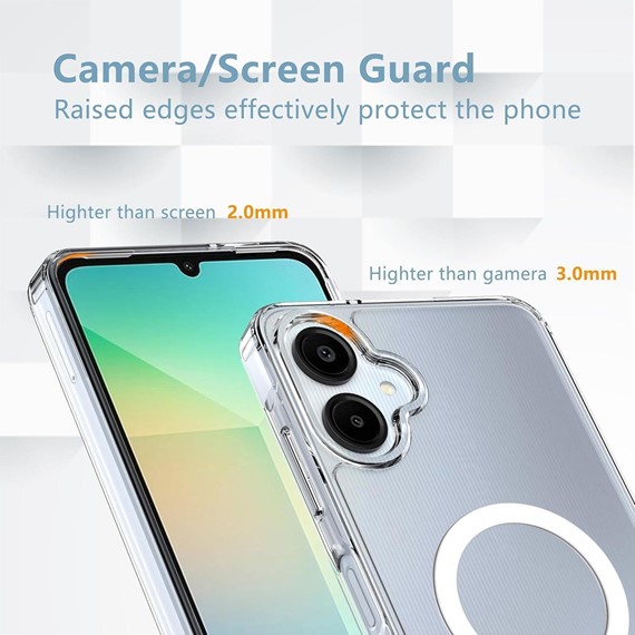 Microsonic Samsung Galaxy A06 Kılıf MagSafe Clear Sararmaz Şeffaf 2