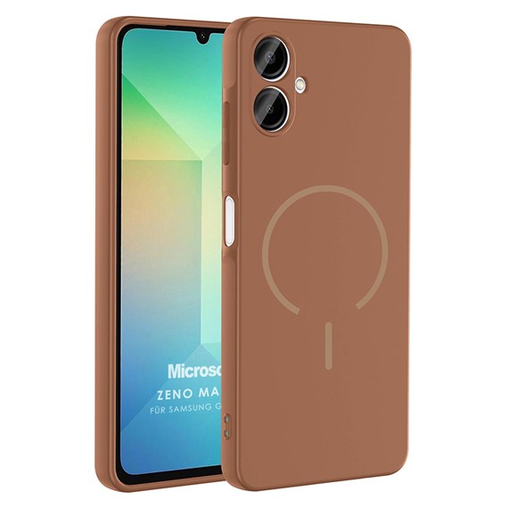 Microsonic Samsung Galaxy A06 Kılıf Zeno MagSafe Kahverengi 1