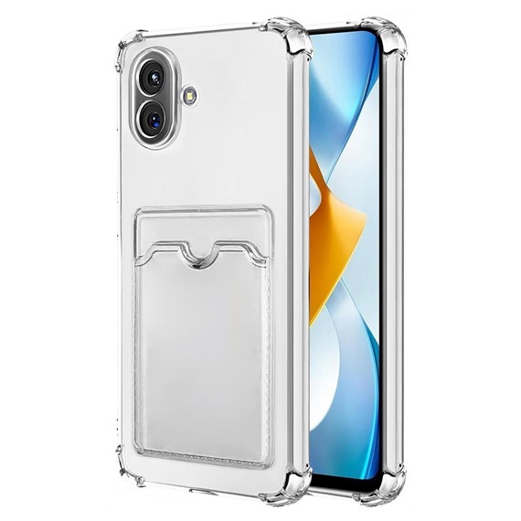 Microsonic Samsung Galaxy A07 Card Slot Shock Kılıf Şeffaf 1