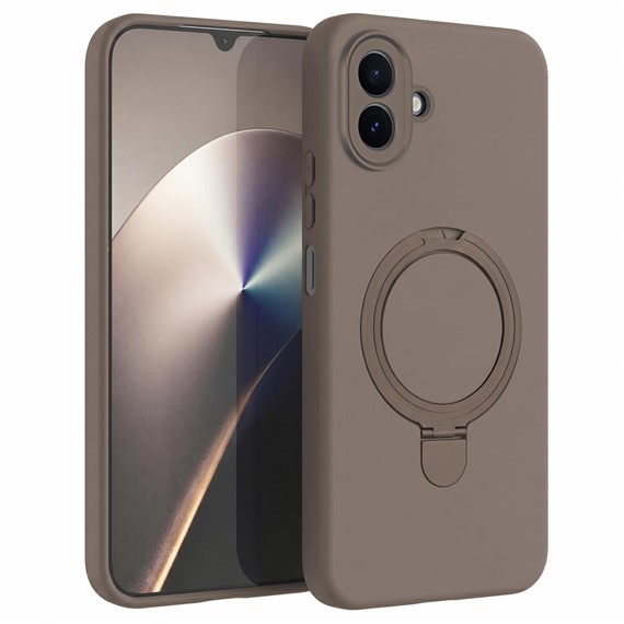 Microsonic Samsung Galaxy A07 Kılıf Aura Stant MagSafe Kahverengi 1
