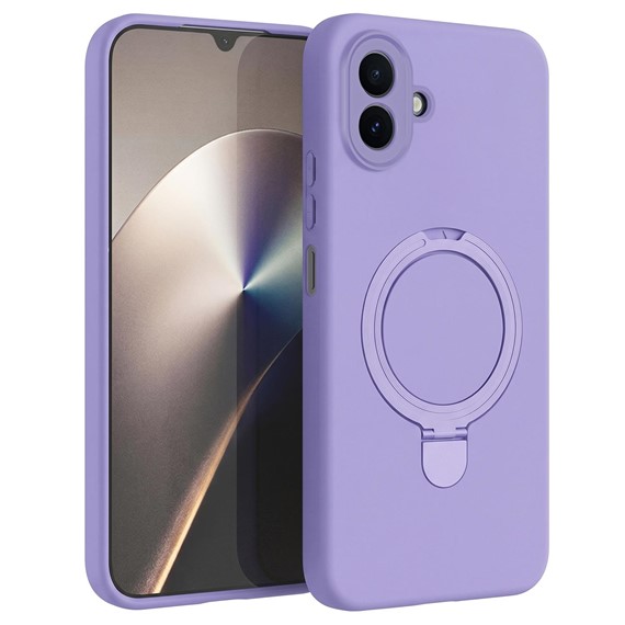 Microsonic Samsung Galaxy A07 Kılıf Aura Stant MagSafe Lila 1