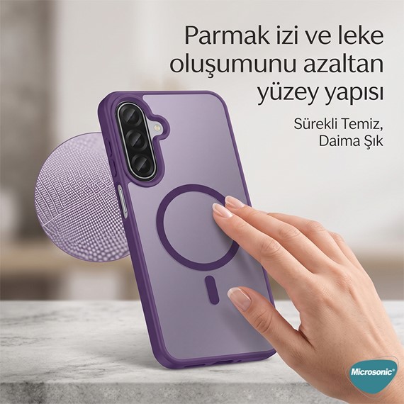Microsonic Samsung Galaxy A07 Kılıf MagSmoke Neo Gri 3