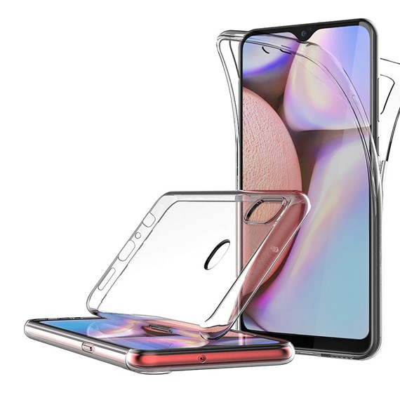 Microsonic Samsung Galaxy A10s Kılıf 6 tarafı tam full koruma 360 Clear Soft Şeffaf 2