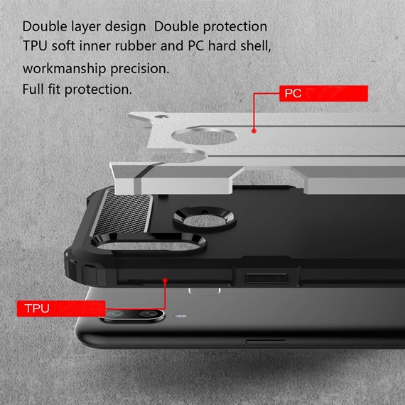 Microsonic Samsung Galaxy A10s Kılıf Rugged Armor Siyah 4