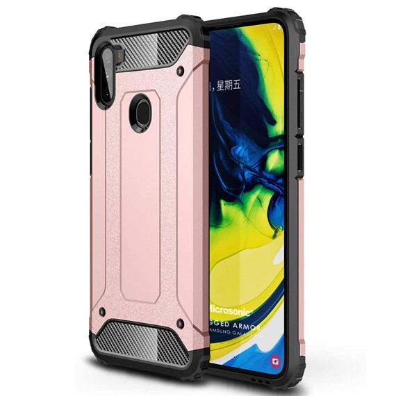 Microsonic Samsung Galaxy A11 Kılıf Rugged Armor Rose Gold 1