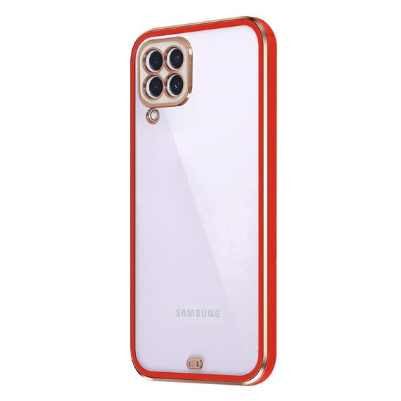Microsonic Samsung Galaxy M12 Kılıf Laser Plated Soft Kırmızı 2